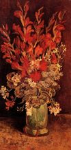 Vase with Gladioli and Carnations 1886