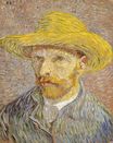 Self-Portrait with Straw Hat 1887-1888