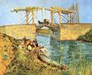 The Langlois Bridge at Arles with Women Washing 1888