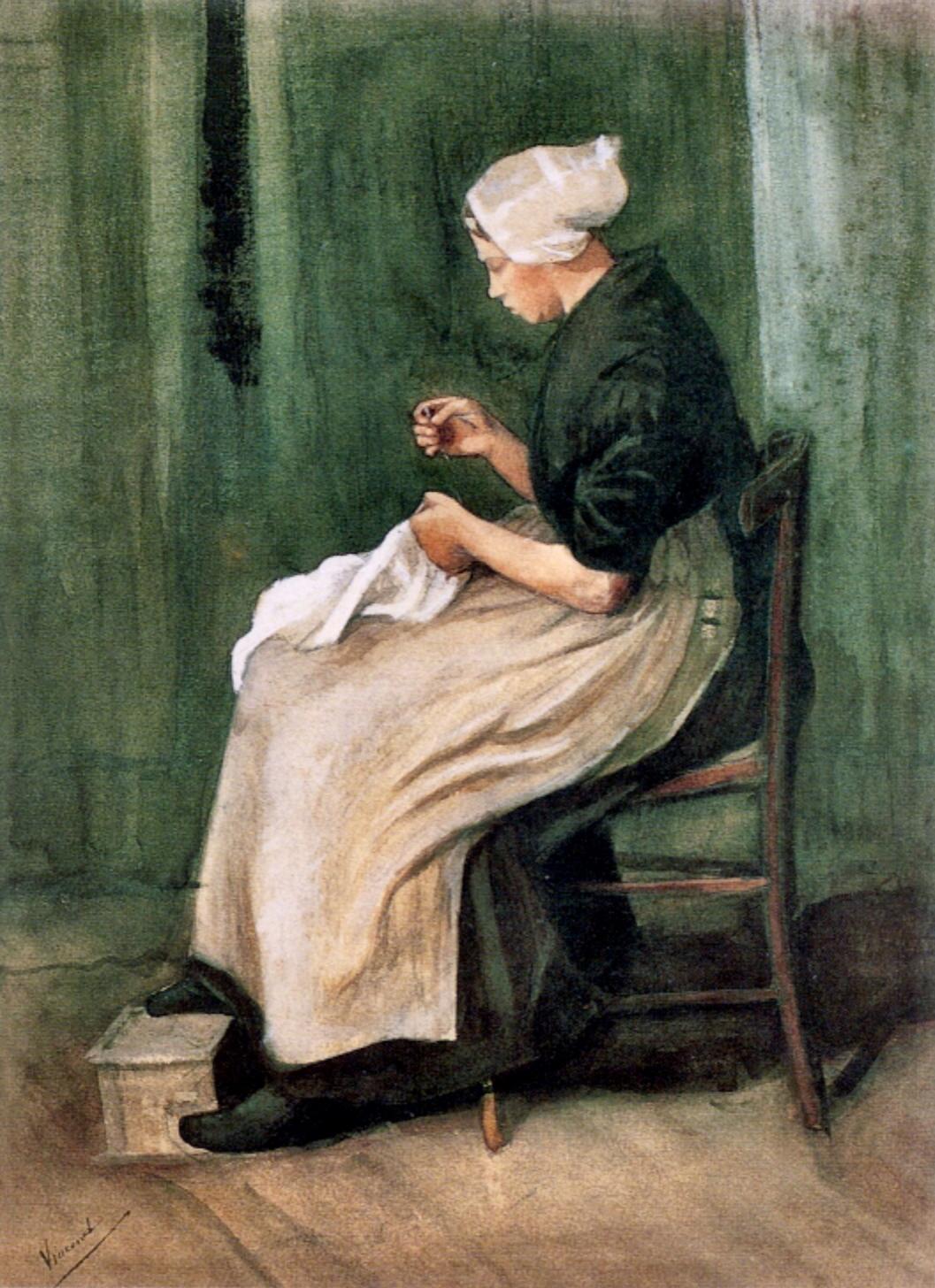 Scheveningen Woman Sewing