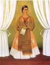 Frida Kahlo - Self-Portrait Dedicated tomLeon Trotsky. Between the Curtains 1937