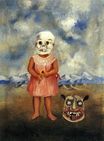 Frida Kahlo - Girl with Death Mask. She Plays Alone 1938