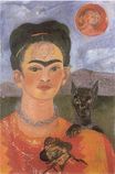 Frida Kahlo - Self Portrait with a Portrait of Diego on the Breast and Maria Between the Eyebrows 1954