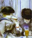 Two women drinking, Bocks 1878