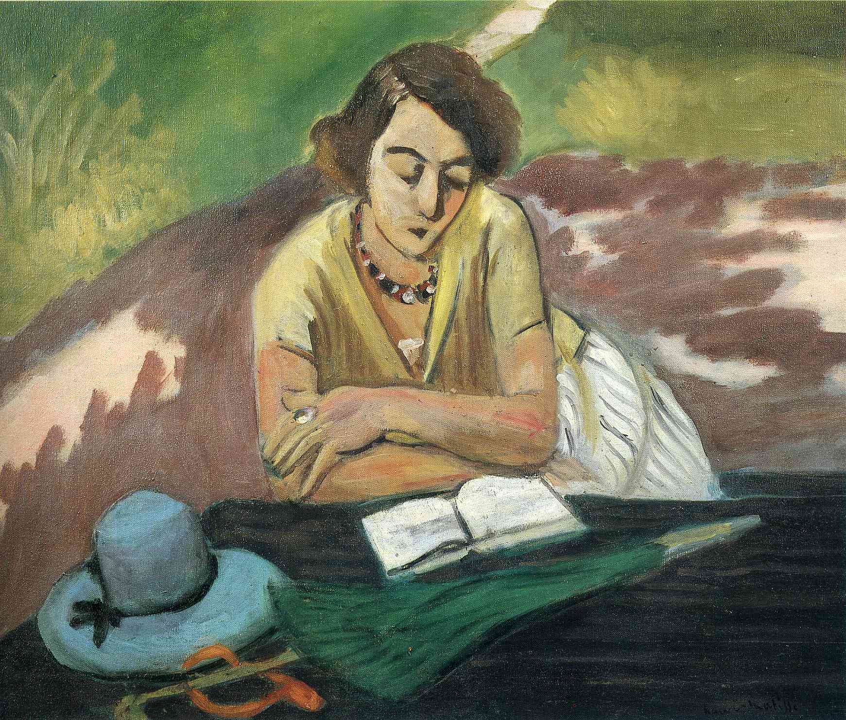 Reading Woman with Parasol 1921