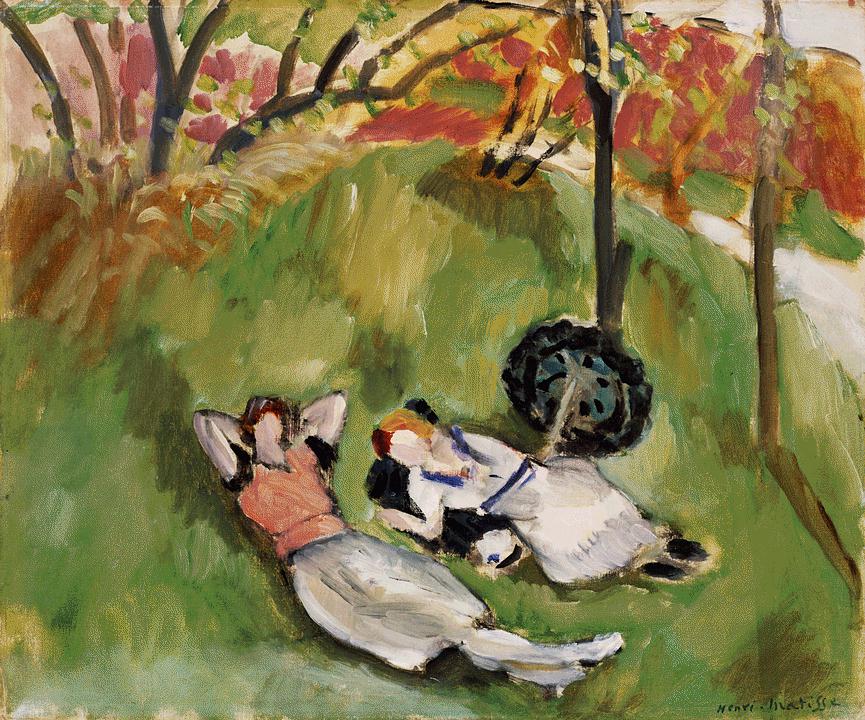 Two Figures Reclining in a Landscape 1921