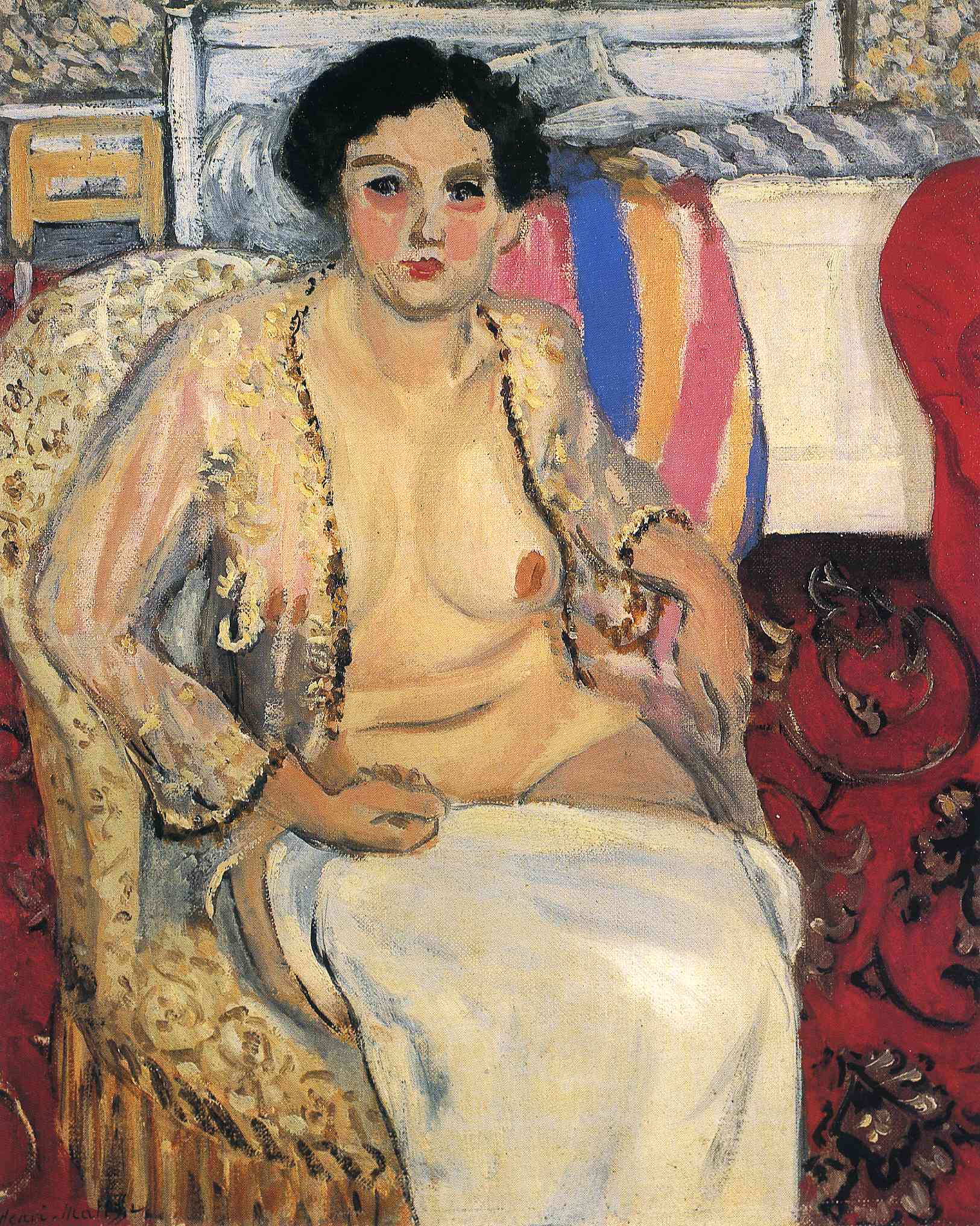 Woman Seated on an Armchair, Open Robe 1923