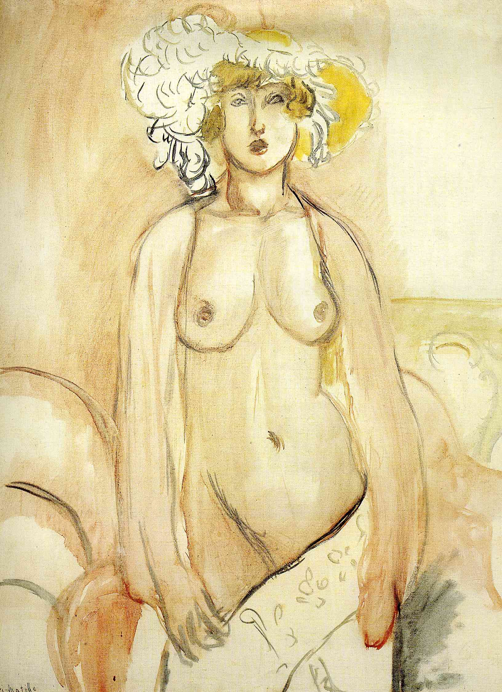Antoinette With Plumed Hat 1923