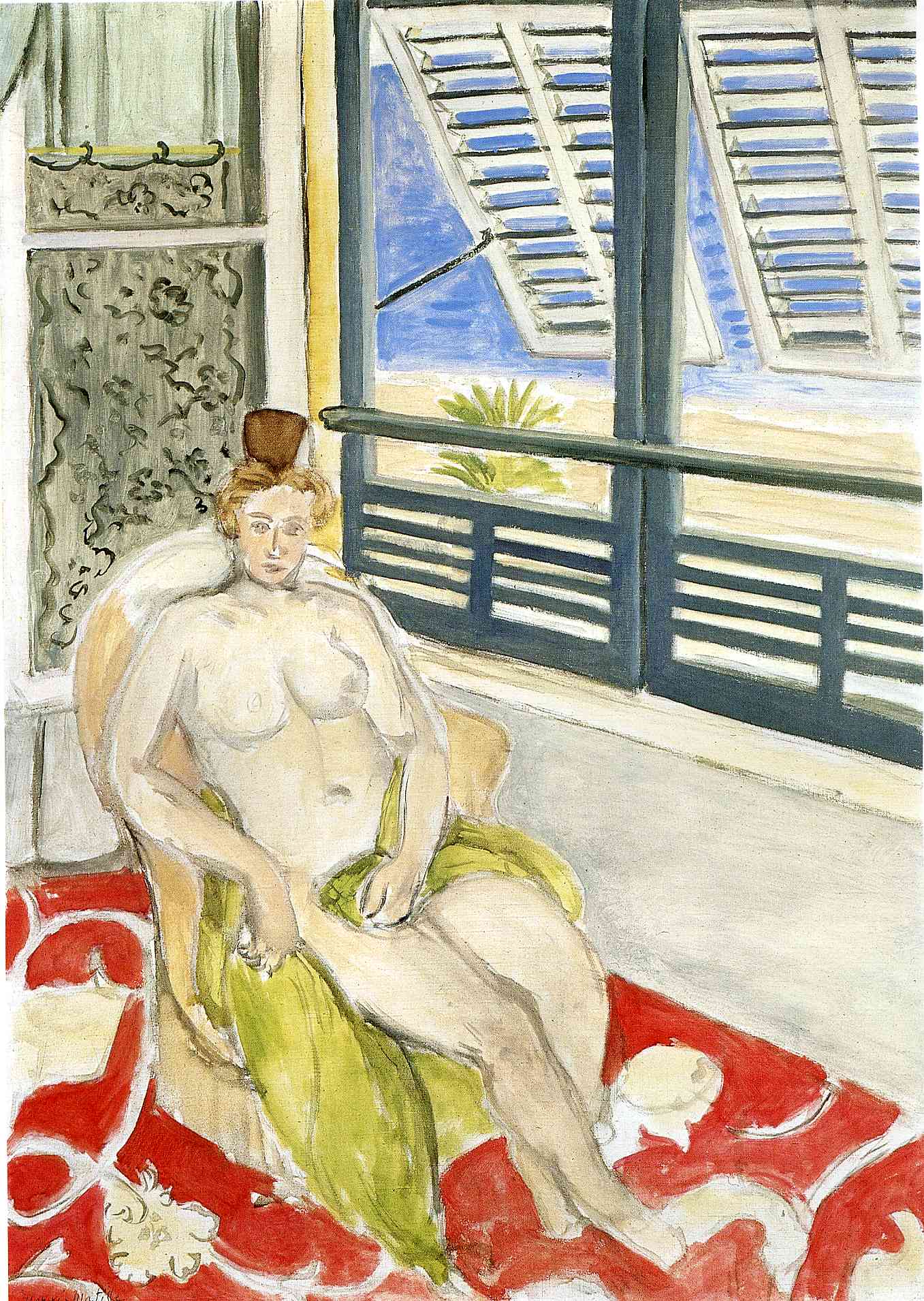 Nude with a Spanish Comb, Seated by a Window 1923