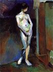 Standing Model. Nude Study in Blue 1900
