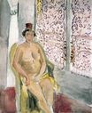 Nude with a Spanish Comb, Seated by a Curtained Window 1924