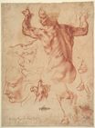 Michelangelo - Study to The Libyan Sibyl. Sistine Chapel Paintings 1508