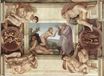 Michelangelo - Creation of Eve, with ignudi and medallions 1509-1510