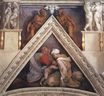Michelangelo - The Ancestors of Christ. Ozias 1509