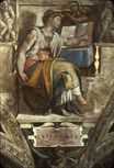 Michelangelo - Sistine Chapel Ceiling. Sibyl Erithraea 1512