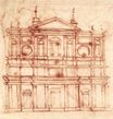 Michelangelo - San Lorenzo, facade 1517