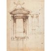 Michelangelo - Design for Laurentian library doors and an external window 1526