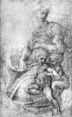 Michelangelo - Madonna, Child and St.John the Baptist 1530