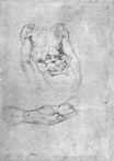 Michelangelo - Studies for 'Pieta' or 'The Last Judgement' 1530
