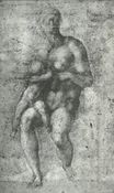 Michelangelo - Study for a 'Holy Family with the Infant St.John' 1534