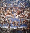 Michelangelo - Last Judgment (detail) 1537-1541 fresco Cappella Sistina, Vatican City