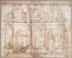 Michelangelo - Design for Julius II tomb, second version 1540