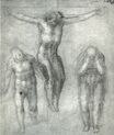 Michelangelo - Study for 'Christ on the cross with Mourners' 1548