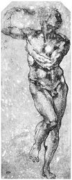 Michelangelo - Study of nude man
