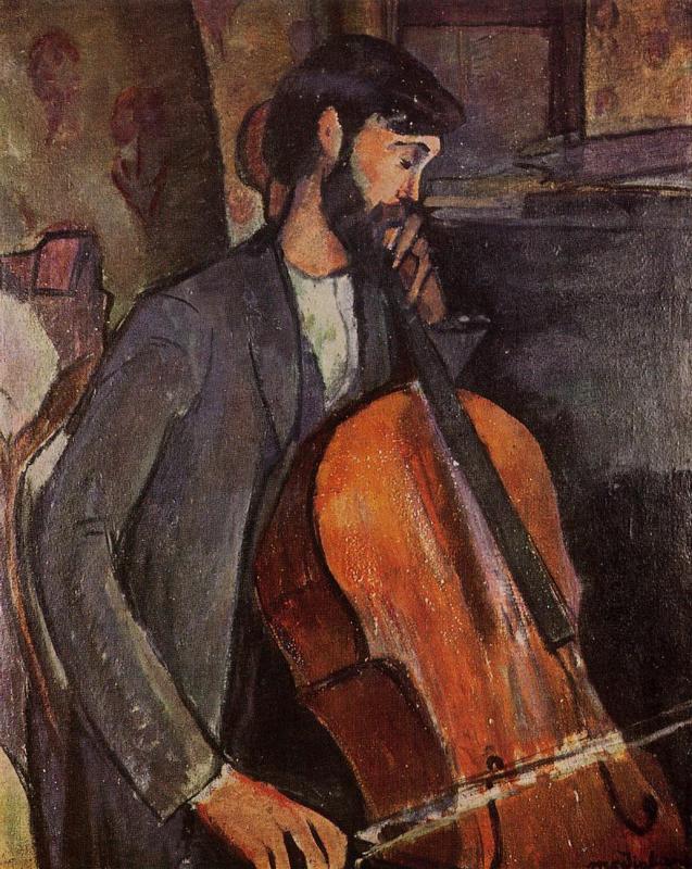 Amedeo Modigliani - Study for The Cellist 1909