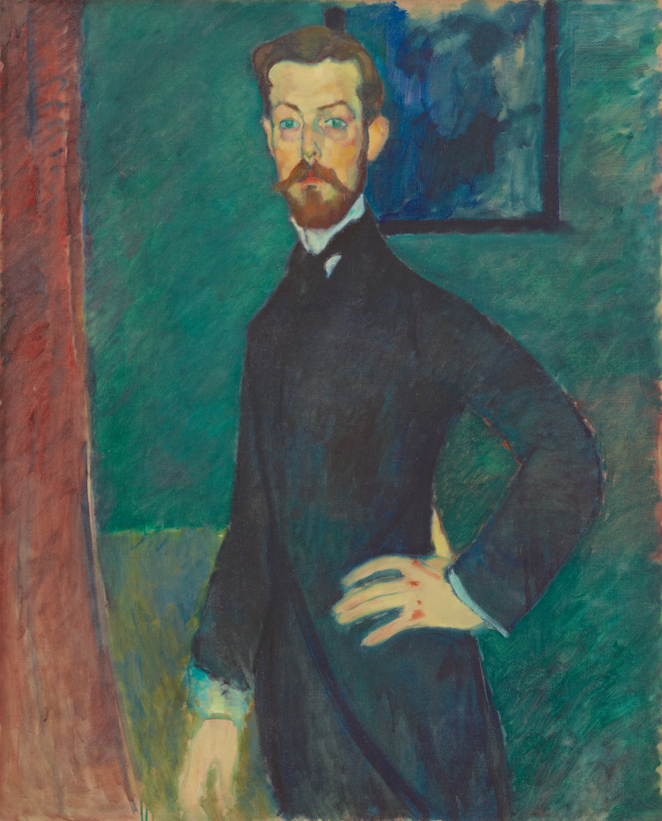 Amedeo Modigliani - Portrait of Paul Alexander on green background 1909