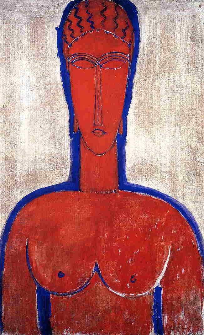 Amedeo Modigliani - Big Red Buste. Leopold II 1913