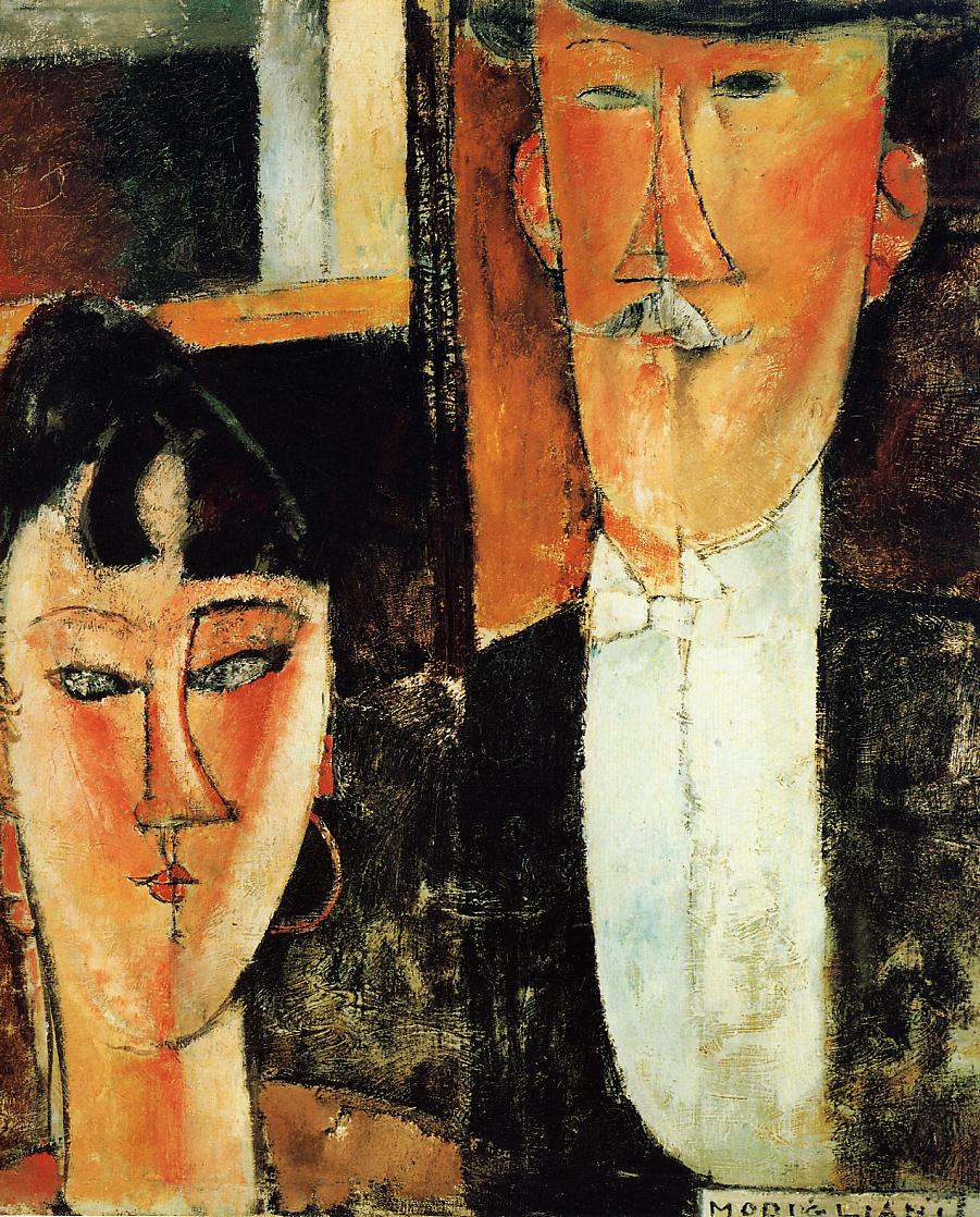 Amedeo Modigliani - Bride and Groom. The Couple 1915