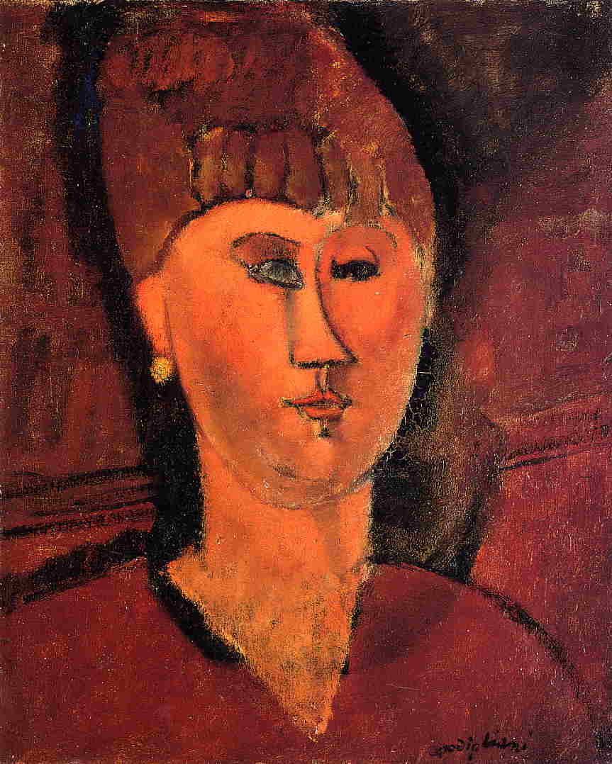 Amedeo Modigliani - Head of Red-haired Woman 1915
