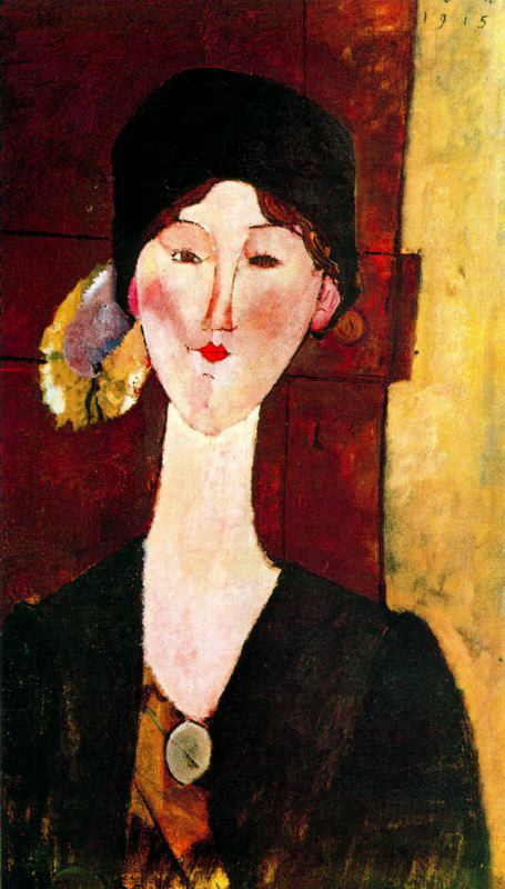 Amedeo Modigliani - Portrait of Beatrice Hastings before a door 1915