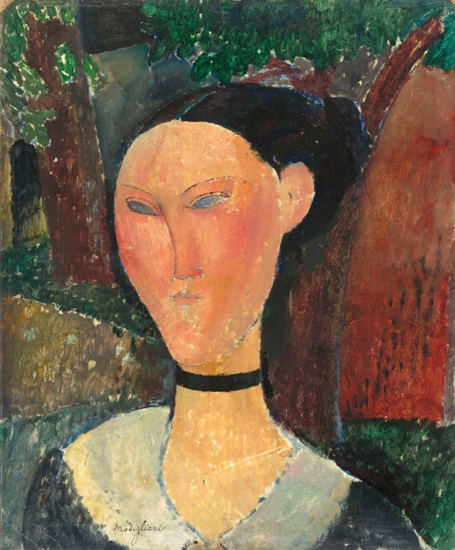 Amedeo Modigliani - A woman with velvet ribbon 1915