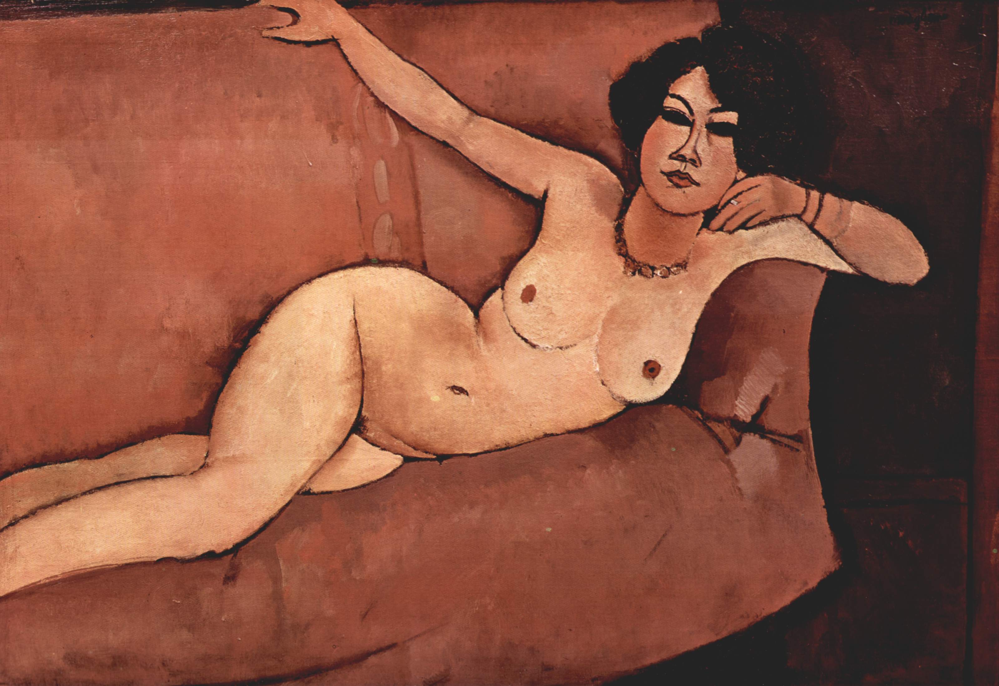 Amedeo Modigliani - Nude on sofa. Almaisa 1916