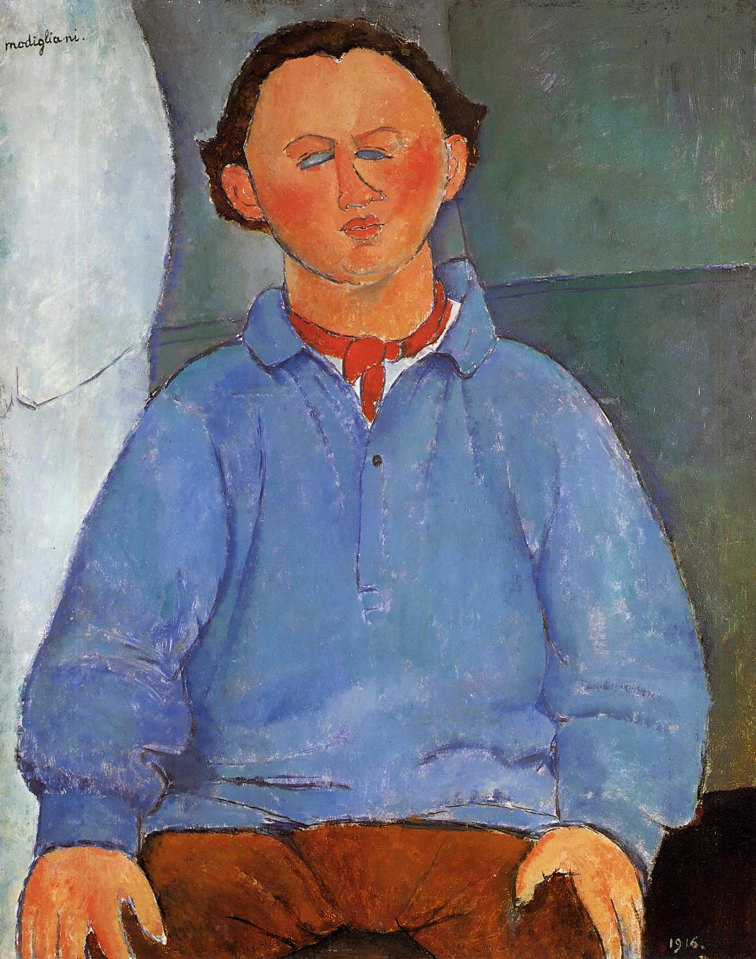 Amedeo Modigliani - Portrait of Oscar Miestchanioff 1916
