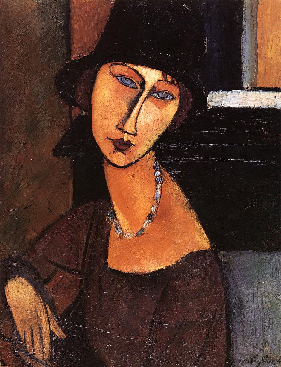 Amedeo Modigliani - Jeanne Hebuterne with Hat and Necklace 1917