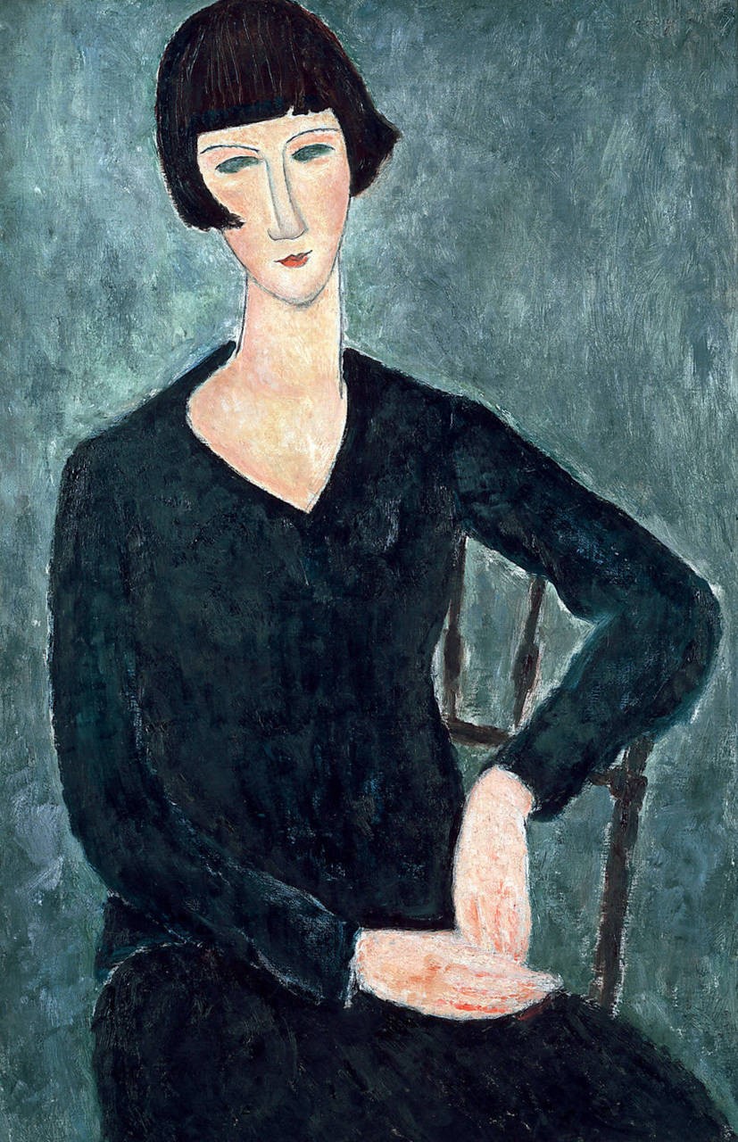 Amedeo Modigliani - Woman Sitting in Blue Dress 1917-1919