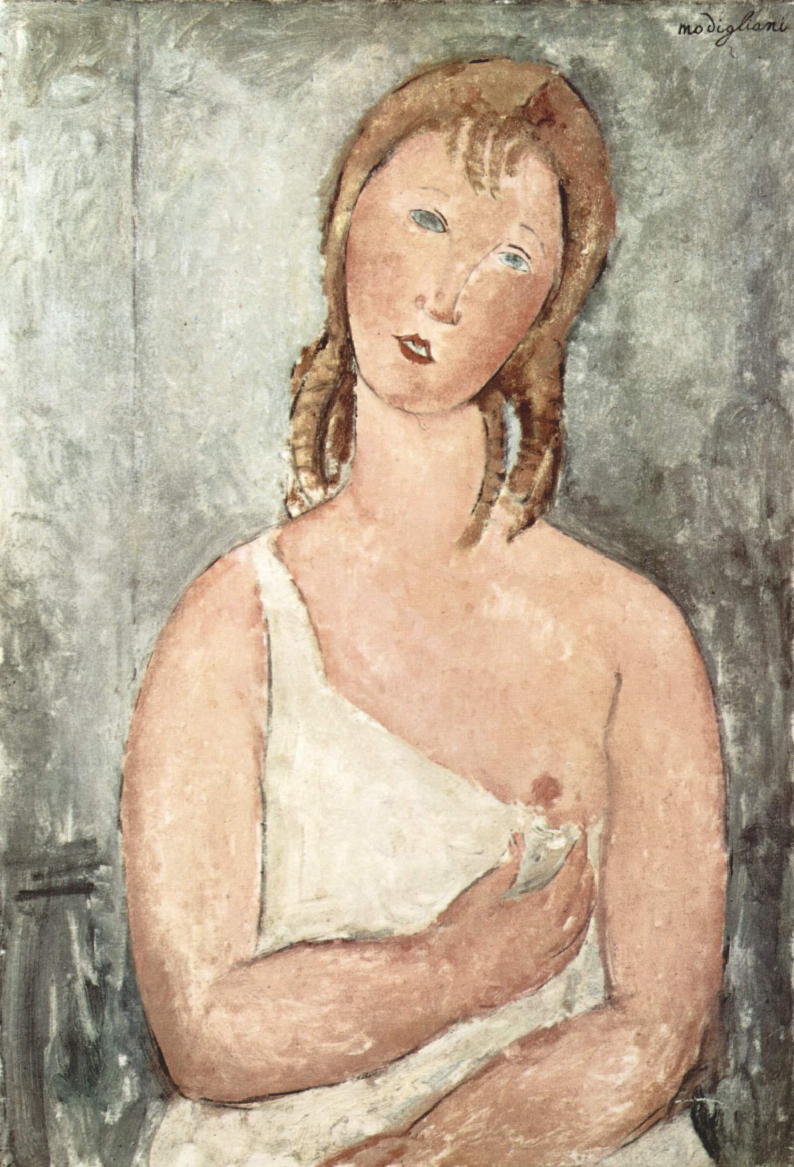 Amedeo Modigliani - Girl in the shirt. Red-haired girl 1918