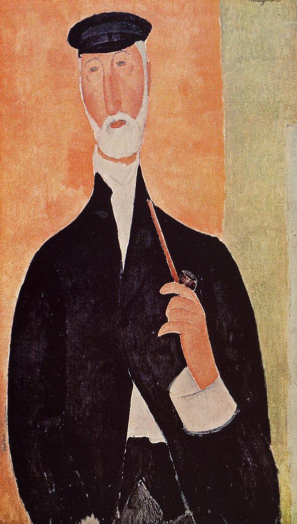 Amedeo Modigliani - Man with a Pipe. The Notary of Nice 1918