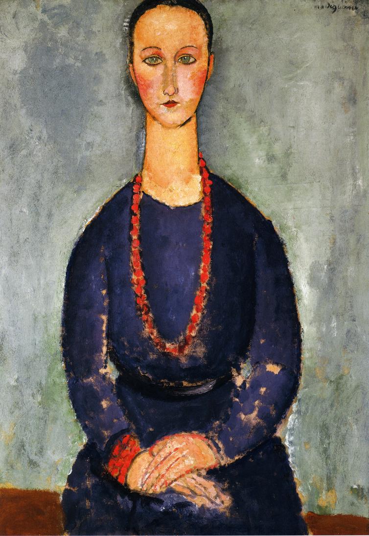 Amedeo Modigliani - Woman with a Red Necklace 1918
