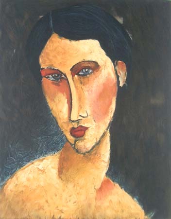 Amedeo Modigliani - Young Girl with Blue Eyes 1918