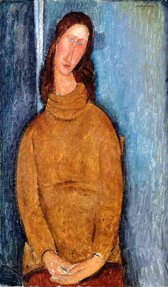 Amedeo Modigliani - Jeanne Hebuterne in a Yellow Jumper 1919