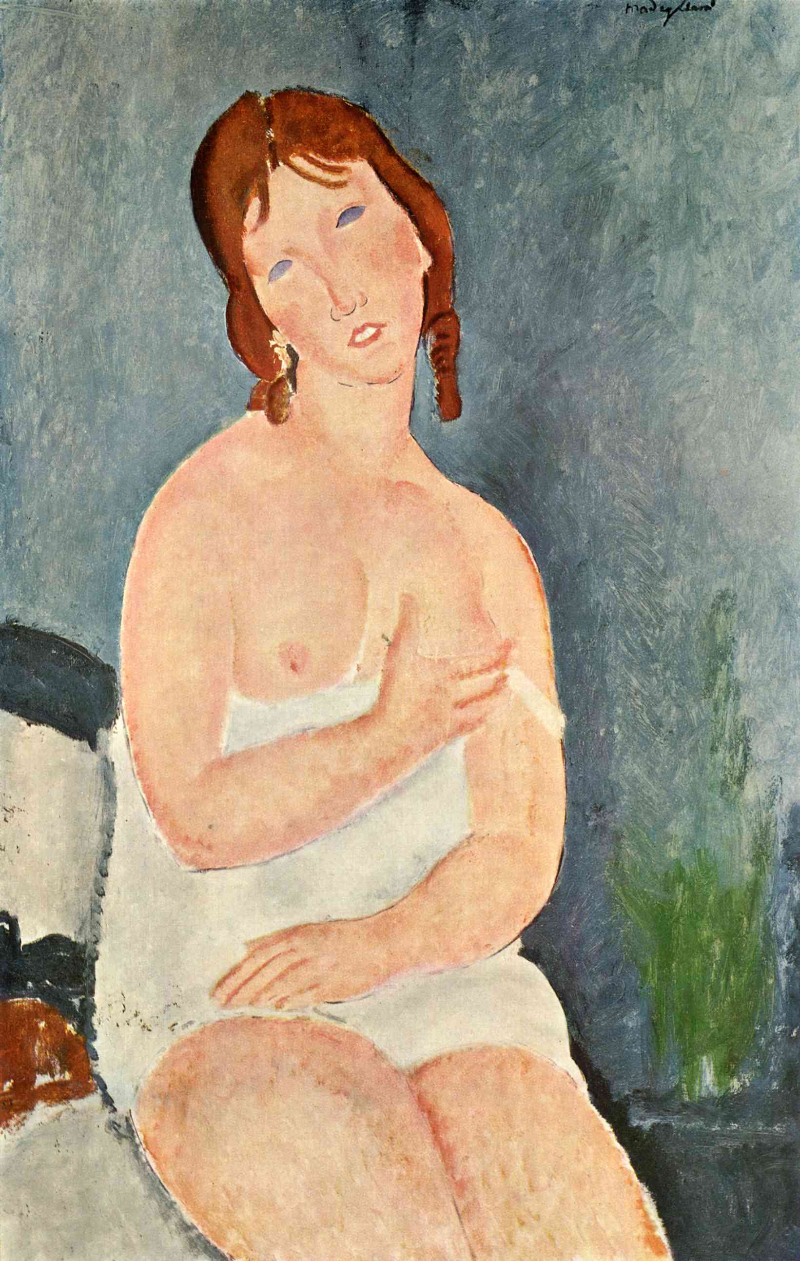 Amedeo Modigliani - Young Woman in a Shirt. The Little Milkmaid 1919