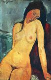 Amedeo Modigliani - Seated female nude 1916