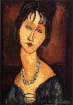 Amedeo Modigliani - Jeanne Hebuterne with Necklace 1917