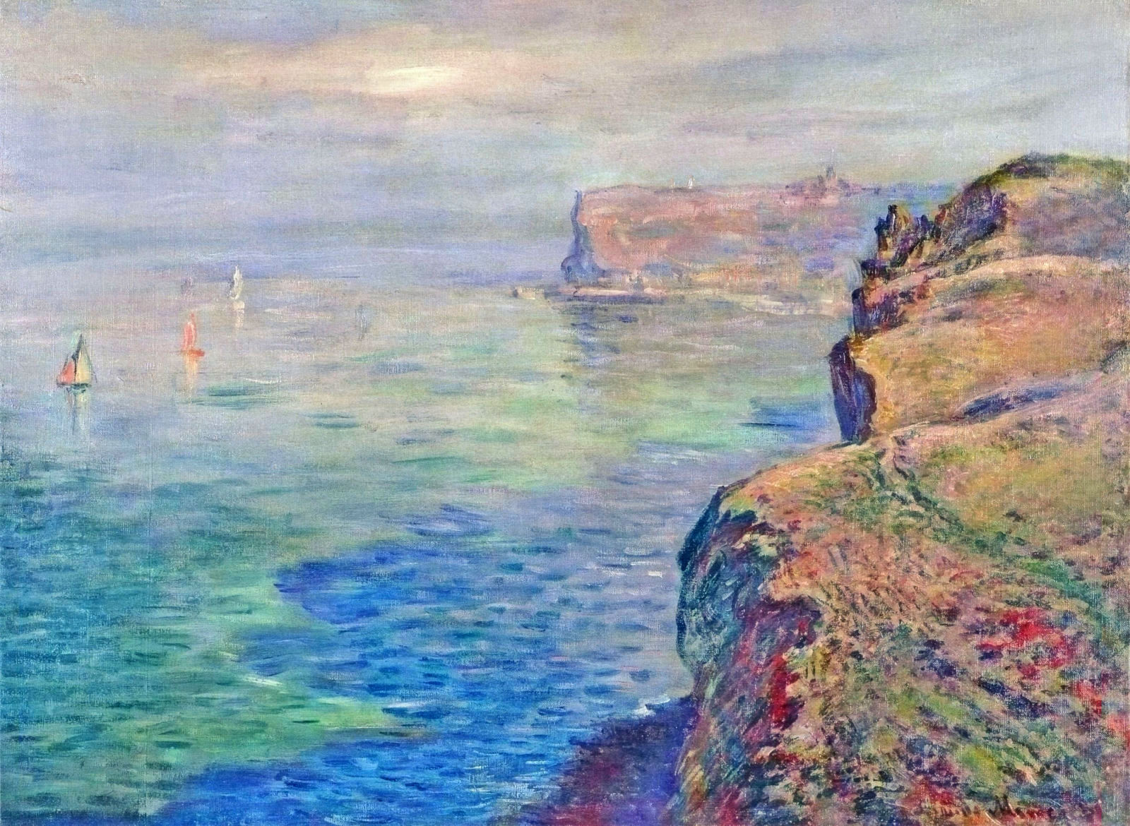Claude Monet - Cliff at Grainval near Fecamp 1881