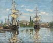 Claude Monet - Ships Riding on the Seine at Rouen 1872