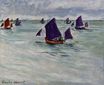 Claude Monet - Fishing Boats off Pourville 1882